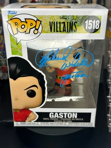 Richard White Signed Gaston Funko POP 1518 Disney Beauty & the Beast OCC COA