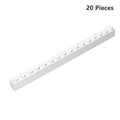 2465 Brick 1X16 White Bricks 20 Pieces Bricks, Pieces & Parts 100% Compatible
