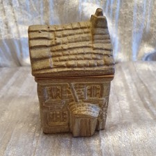 Charmouth ceramic cottage house trinket box vintage decorative 2.5x2x4 inch