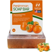 Natrulo Persimmon Soap Bar Body Odor Control Deodorant Japanese Green Tea