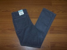 Size 16 Boys Modern Fit Adjustable Waist Class/Club Corduroy Pants Grey