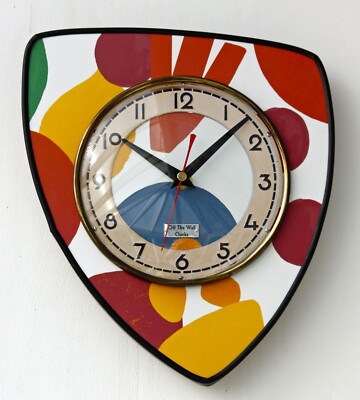 NEU 27cm Modern Style Wanduhr - Handarbeit Mid Century Retro Vintage Lebendig