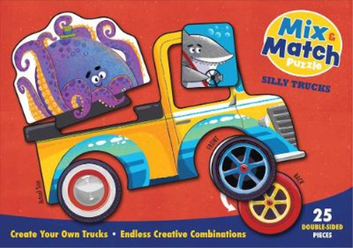duopress labs Mix & Match Puzzle: Silly Trucks (Board Game)