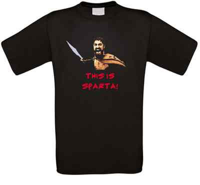 300 Sparta Spartans Leonidas Gerard Butler Cult Movie T-Shirt