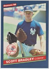 1986 Leaf Donruss - SCOTT BRADLEY - #396 - New York Yankees BOX FRESH