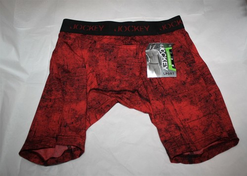 Nuevo 3 JOCKEY SPORT MIDWAY BRIEF 8141 ajuste atlético microfibra AZUL ROJO ESTAMPADO GRIS - Imagen 4 de 5