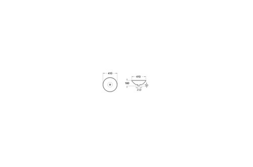 *CLEARANCE* OVO CARRARA SEMI INSERT DROP IN BASIN ROUND 410 X 410 X 160 MM - Picture 2 of 2