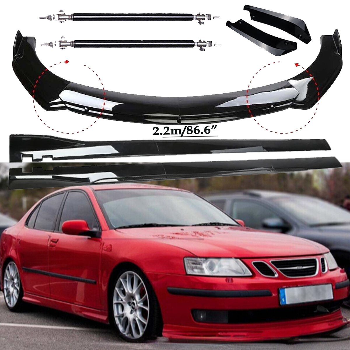 Audi R8 MK2 Spoiler Voorspoiler Lip Splitter