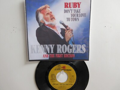   ' KENNY ROGERS ' HIT 45+PICTURE [RUBY, DON'T TAKE YOUR GUNS TO TOWN] 1969!  