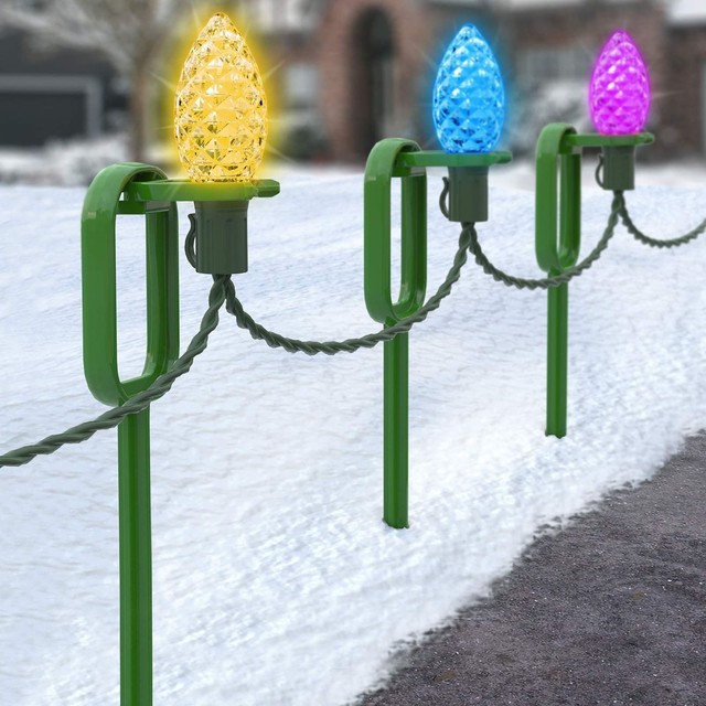 25 Adams "Easy Push" 10" HeavyDuty Light Stakes Commercial Christmas