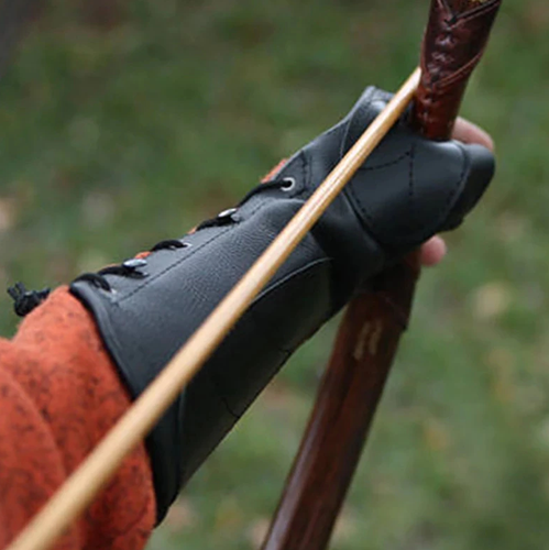 Larp Long Leather Archery Gloves Renaissance Costume Medieval Fantasy Cosplay RP - Picture 2 of 15
