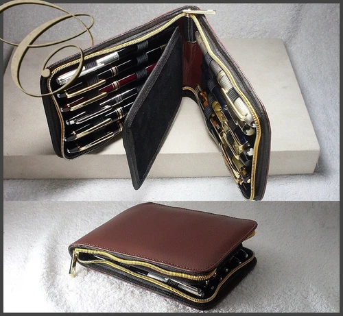 Pochette pour 12 Instruments D'Ecriture Similicuir Classeur / Stylos Étui de