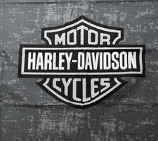 Harley Davidson Fabric Shield Panel Gray Black White 18 x 18 Cotton/Poly New