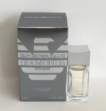 Emporio Armani Diamonds For Men EDT Mini Size .14 oz / 4 ml Splash New In Box