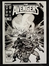 Production Art AVENGERS #261 cover, JOHN BUSCEMA art, 8.5x11, Captain America