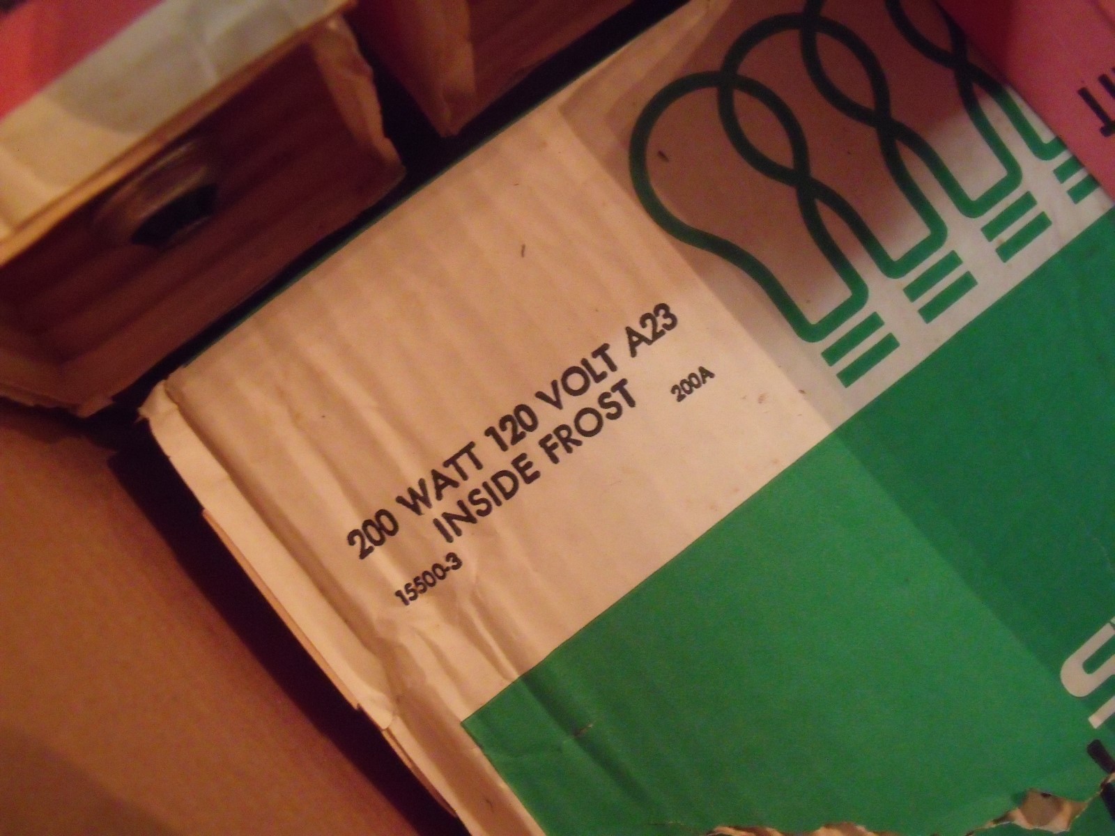  (4) SYLVANIA FROST A23 200 WATT LIGHT BULBS NOS