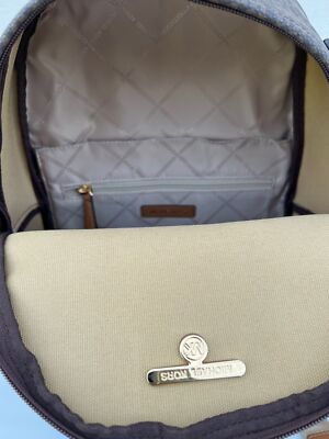 Michael Kors backpack medium stripe signature logo palm 