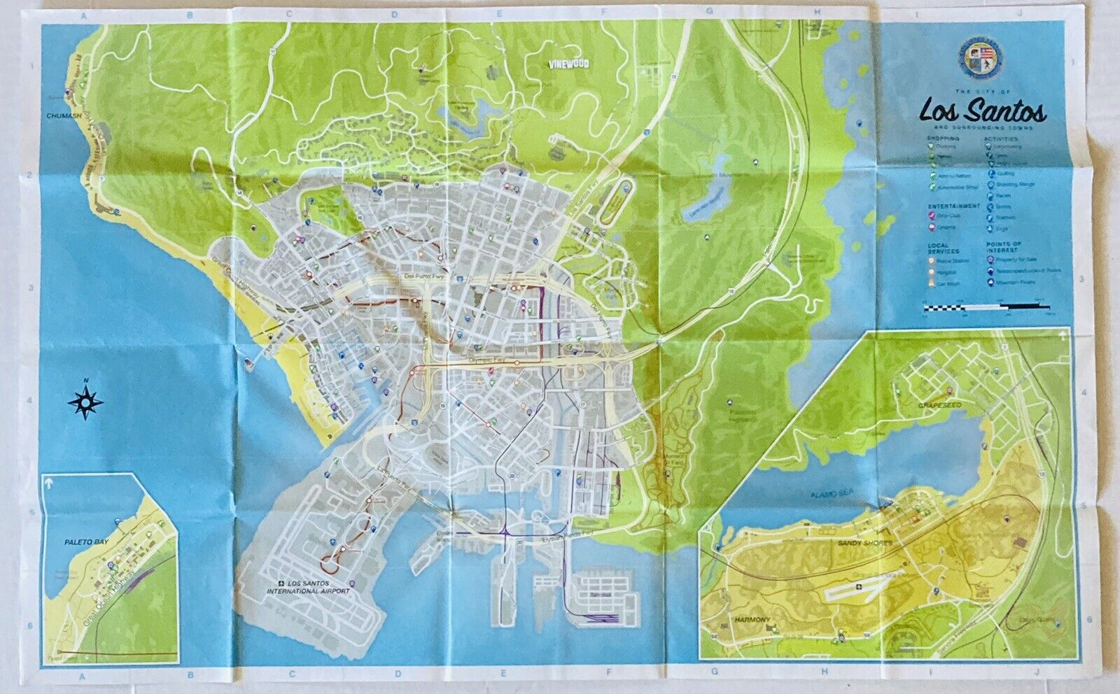 MAPA MĚSTA LOS SANTOS HRABSTVÍ BLAINE GTA V PS3 za 57 Kč - Allegro