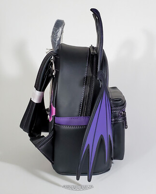Loungefly Disney Maleficent Black and Purple Backpack Loungefly Disney Villains Scene Maleficent Sleeping Beauty  main image 4