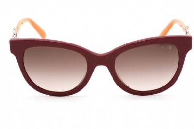 Emilio Pucci Burgundy Sunglasses Emilio Pucci EP0193 69S Geometric Shiny Bordeaux Burgundy  main image 2