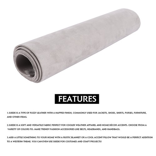 74"x60" Gray Suede Headliner Fabric Car Interior Ceiling Upholstery Material - Picture 2 of 12