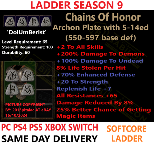 PC PS4 PS5 XBOX SWITCH Non-Ladder Beast Runeword Diablo 2 Resurrected