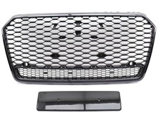 Für Audi A7 4G Facelift ab 2014-2018 Kühlergrill Sportgrill Waben Schwarz Glanz