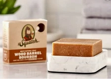 DR. SQUATCH MEN’S NATURAL SOAP WOOD BARREL BOURBON TRAVEL BAR X 4 BARS BRAND NEW