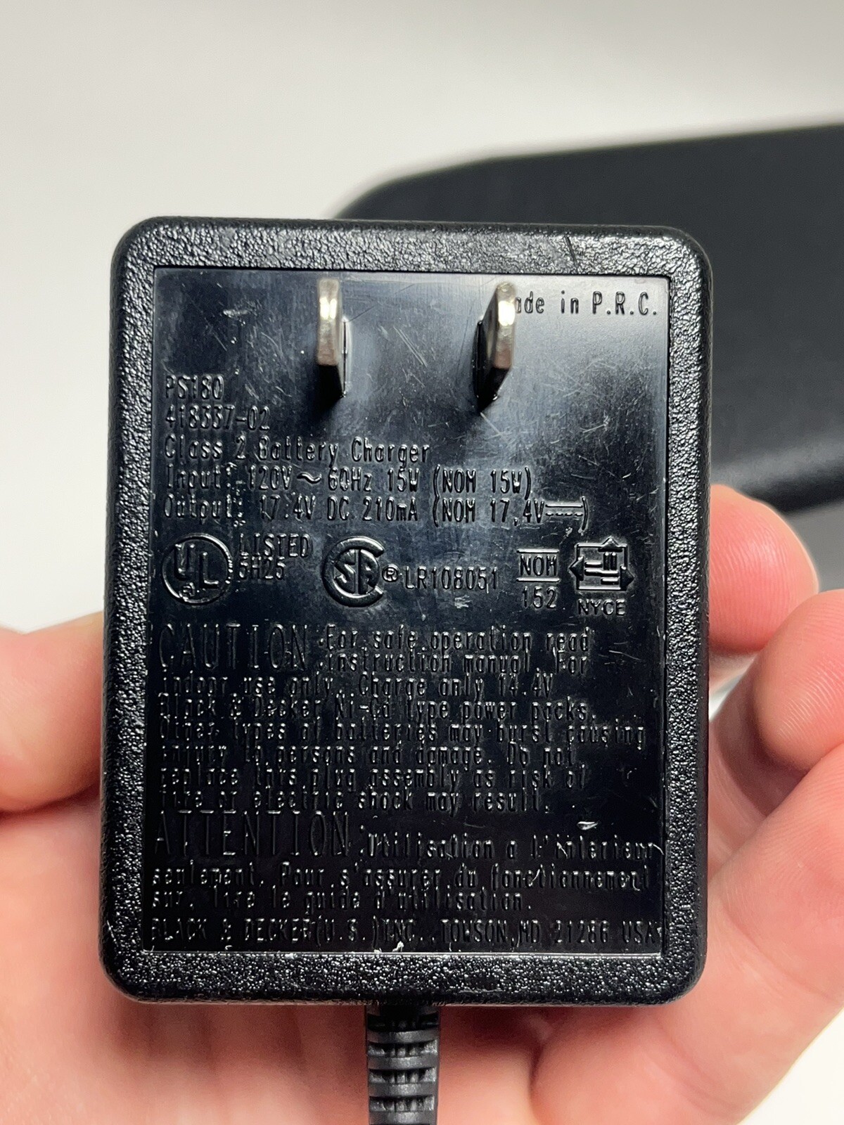 Genuine Black & Decker PS180 17.4v Battery Charger 41833702 eBay