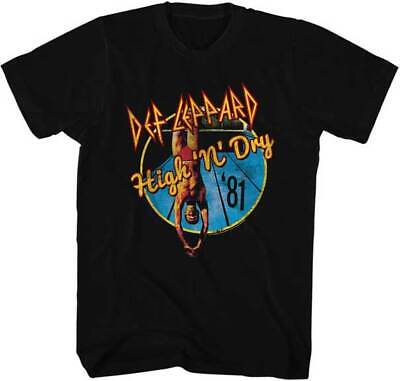Def Leppard Shirt High n Dry 1981 Album Cover Men's T Rock Band Tour Music Merch 