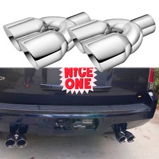 Pair 2.5" ID to 3.5" OD Dual Exhaust Tip Exhaust Pipe Tip For GMC Yukon 15-20