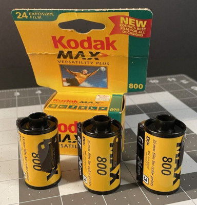 Kodak Max Versatility Plus 800 Film 4 Rolls 24 Exp 35mm Expired