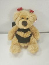 Russ Breezy Valentine's Bear Bumble Bee Beanbag Stuffed Plush Animal Toy