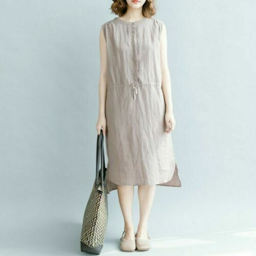 chinese dress ladies Aisle White Linen Bow Back Dress