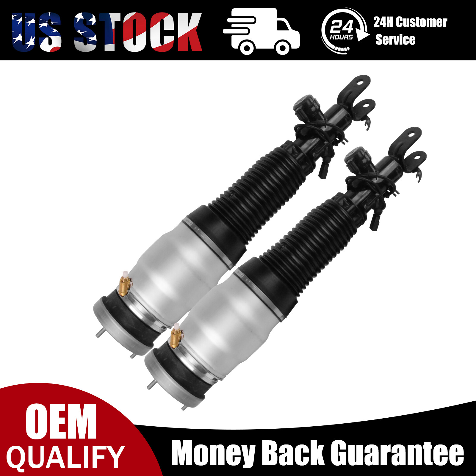 Front Left + Right Suspension Air Spring Bag Struts for Hyundai Equus 2011-2016