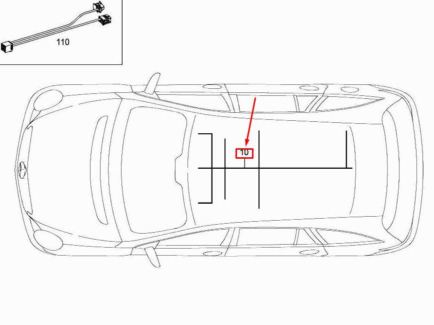 Neu MERCEDES-BENZ R W251 Dachkabelbaum A2514402937 Original
