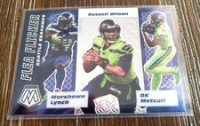 Marshawn Lynch Russell Wilson DK Metcalf 2020 Mosaic Panini Flea Flicker Base...