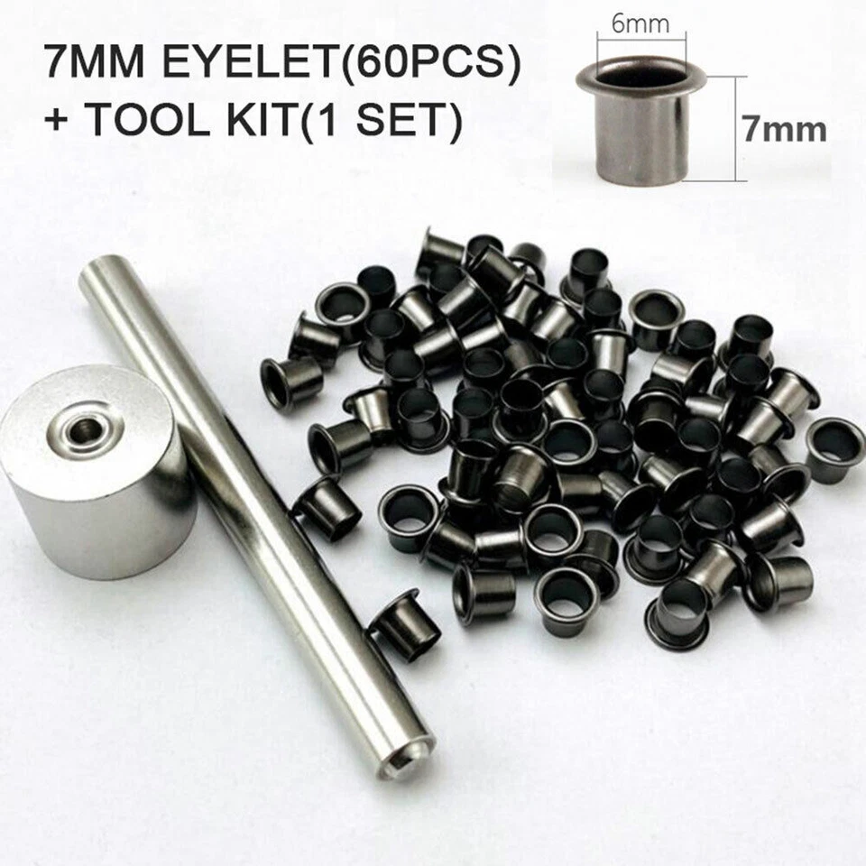 60Pc Rivets Holster Belt Clip Fix Knife Case Tool Set For Kydex Sheath Eyelet - Image 3 of 4