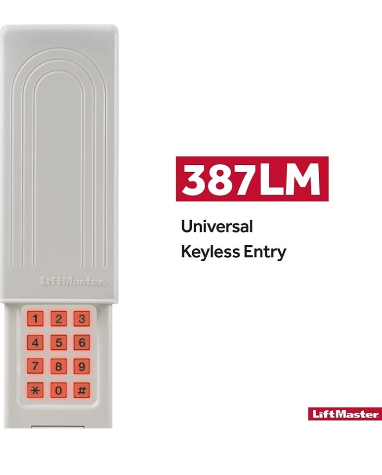 LiftMaster Universal 387LM Keyless Entry, White (G) eBay