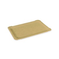 1500 Pappteller Eckig Ff 13 X 20 Cm Braun – Imbissteller, Snackteller