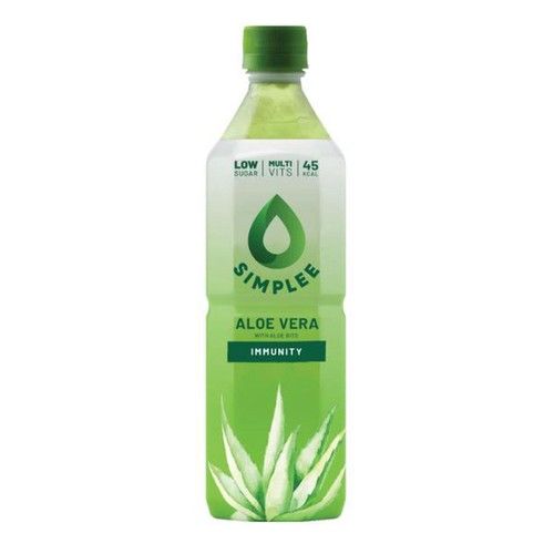Simplee Aloe Aloe Vera Bevanda con Punte, 12 x 500 ml - Foto 2 di 3