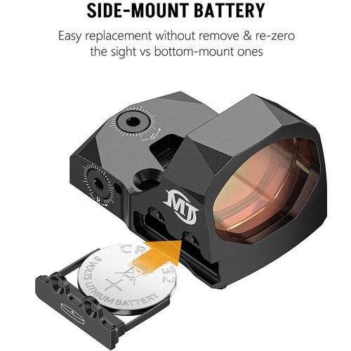 Shake Awake Optic RefIex 3 MOA Red Dot Sight For Glock MOS RMR Picatinny Rail US - Picture 8 of 12