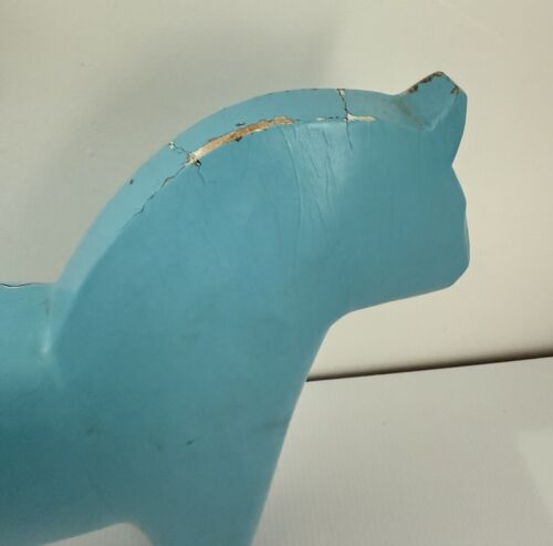 Vintage Ikea Stolle Dala Horse Figurine Love Katalina Breiditis Tattoo DAMAGED - Picture 8 of 15