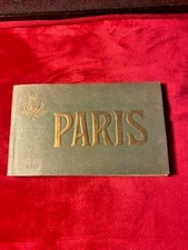 Vintage Paris postcards album book 