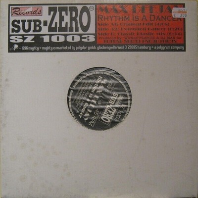 Max Deejay Rhythm Is A Dancer Vinyl Single 12inch Sub-Zero Records