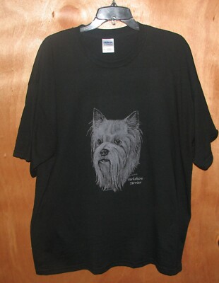Yorkshire Terrier Black  Adult XL Short Sleeve T-Shirt NEW!  