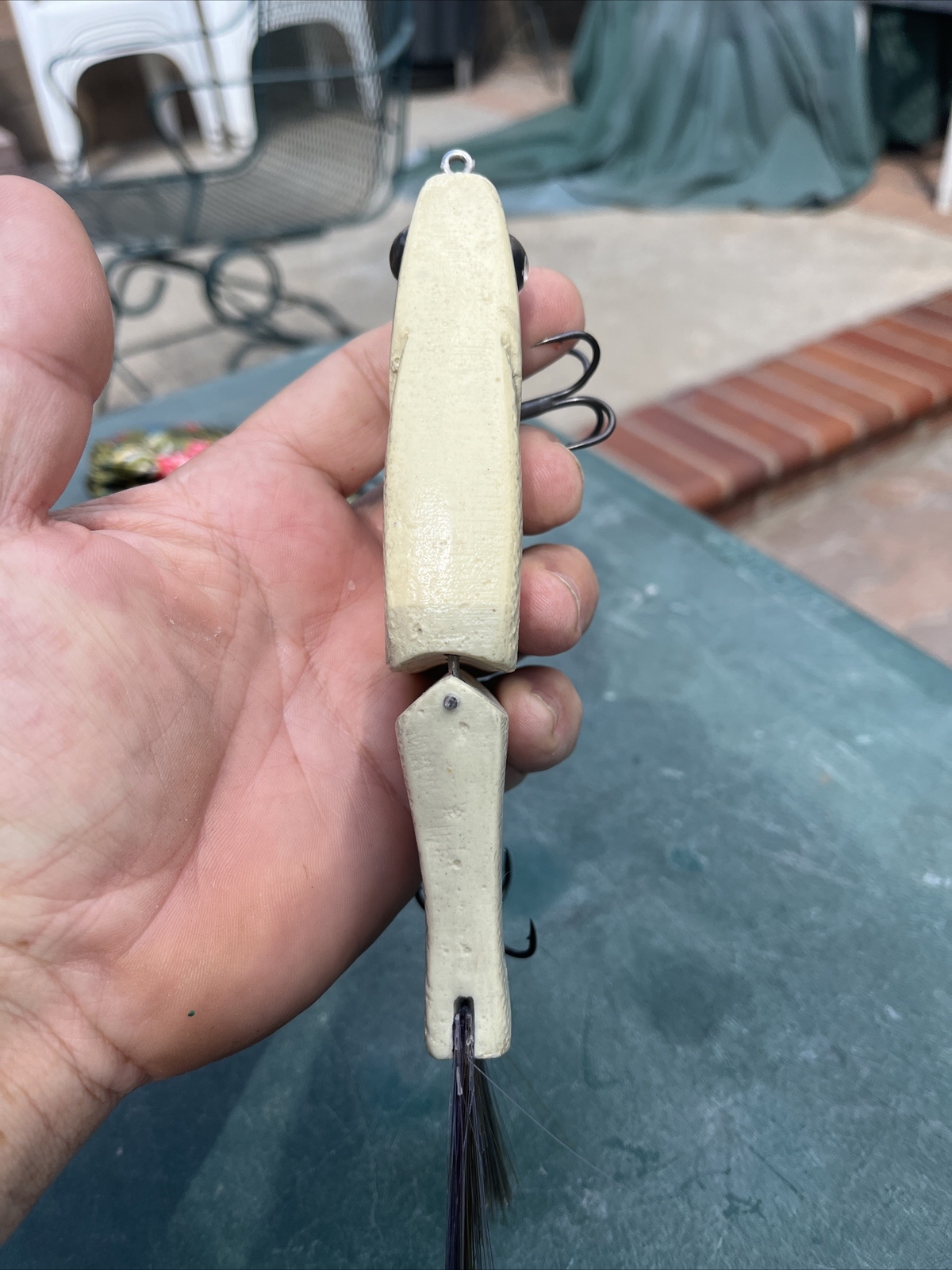 Clutch Swimbait OG  Bone Color Glide Bait Swimbait 7.5” - Image 4