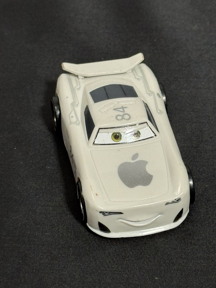 Rare Disney Store Cars PVC White Apple Car #84 Mac iCar JP Drive