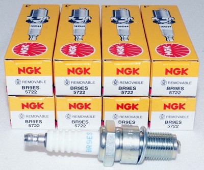 NGK 5722 BR9ES Nickel Spark Plug with Removable Terminal Nut | Set