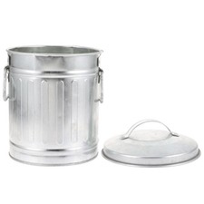 Small Metal Trash can 7.48X5.70X5.11In Mini Desktop Wastebasket with Lid for ...